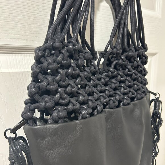 ***DANIELLA LEHAVI BLACK LEATHER BAG*** - Picture 2 of 7